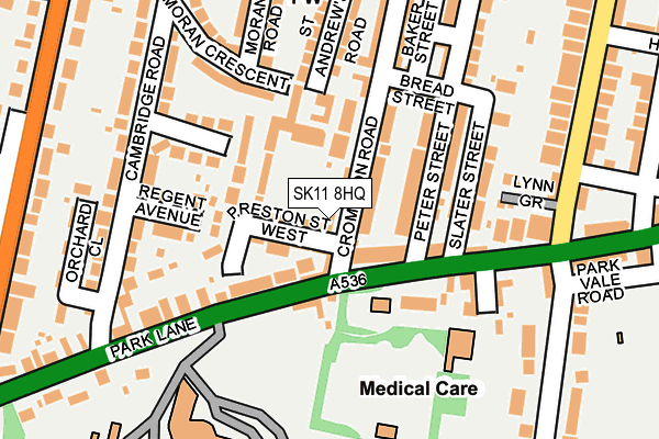 SK11 8HQ map - OS OpenMap – Local (Ordnance Survey)