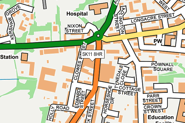 SK11 8HR map - OS OpenMap – Local (Ordnance Survey)