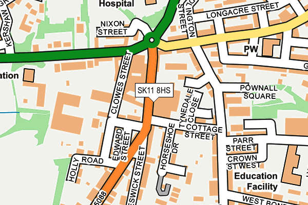 SK11 8HS map - OS OpenMap – Local (Ordnance Survey)