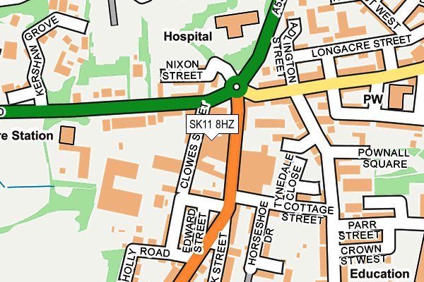 SK11 8HZ map - OS OpenMap – Local (Ordnance Survey)
