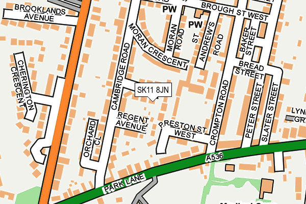 SK11 8JN map - OS OpenMap – Local (Ordnance Survey)