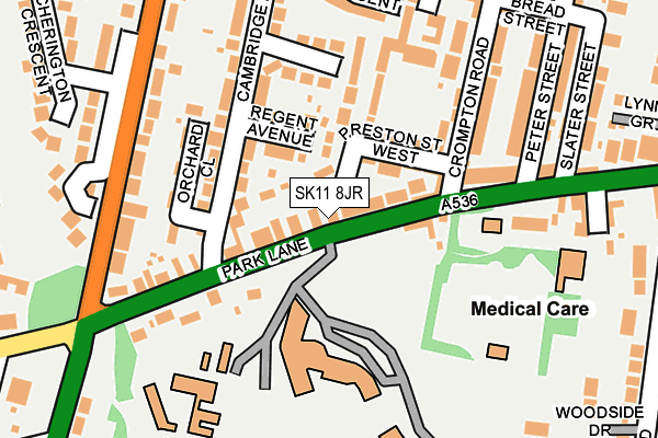 SK11 8JR map - OS OpenMap – Local (Ordnance Survey)