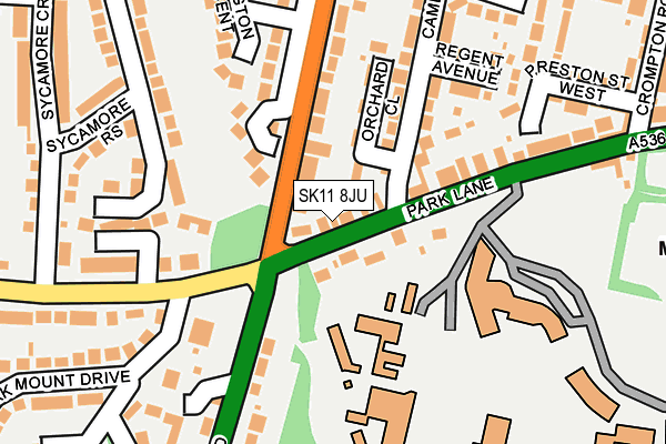 SK11 8JU map - OS OpenMap – Local (Ordnance Survey)