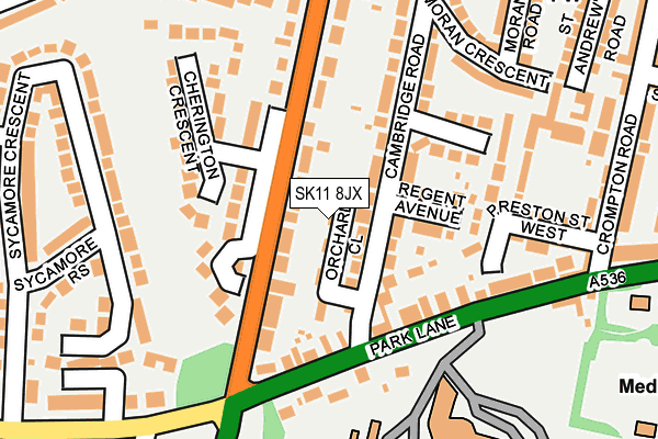 SK11 8JX map - OS OpenMap – Local (Ordnance Survey)