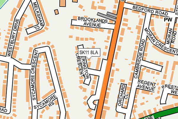 SK11 8LA map - OS OpenMap – Local (Ordnance Survey)