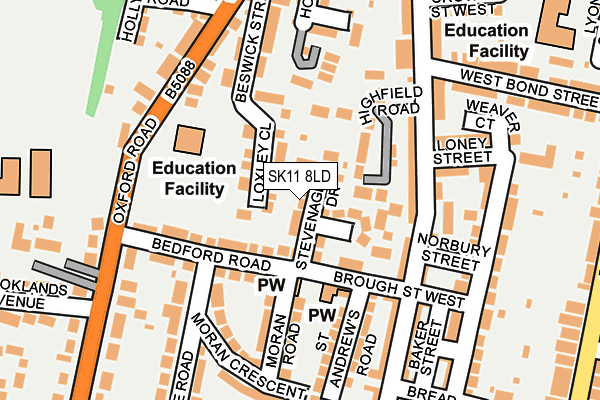 SK11 8LD map - OS OpenMap – Local (Ordnance Survey)