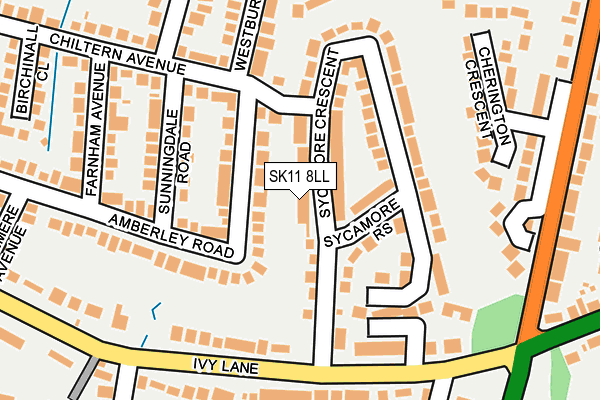 SK11 8LL map - OS OpenMap – Local (Ordnance Survey)