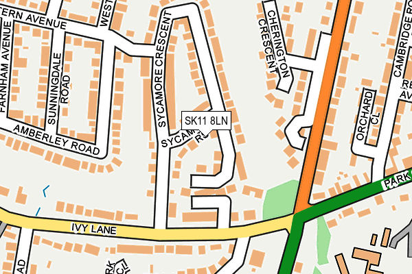 SK11 8LN map - OS OpenMap – Local (Ordnance Survey)
