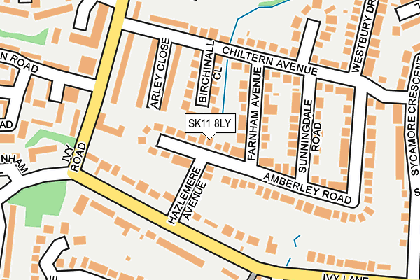 SK11 8LY map - OS OpenMap – Local (Ordnance Survey)