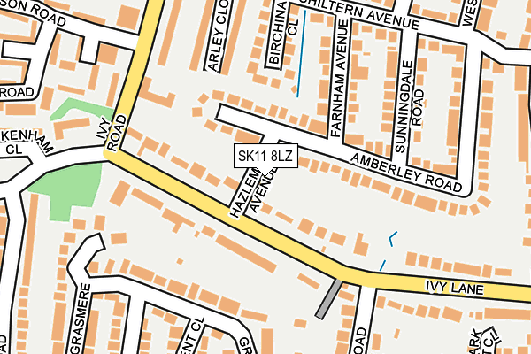 SK11 8LZ map - OS OpenMap – Local (Ordnance Survey)