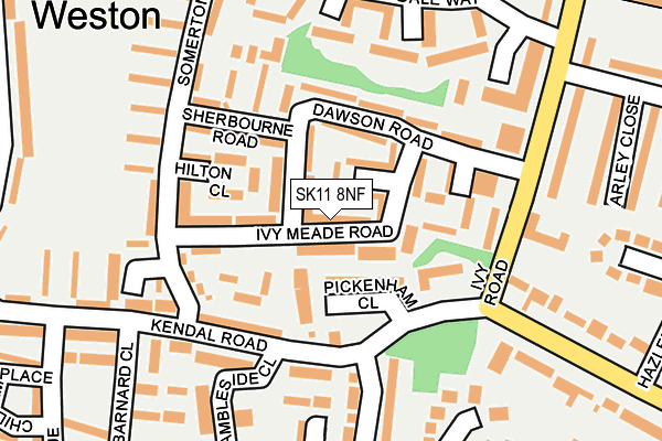SK11 8NF map - OS OpenMap – Local (Ordnance Survey)