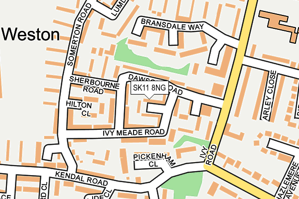 SK11 8NG map - OS OpenMap – Local (Ordnance Survey)