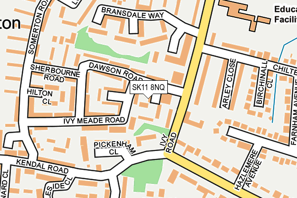 SK11 8NQ map - OS OpenMap – Local (Ordnance Survey)