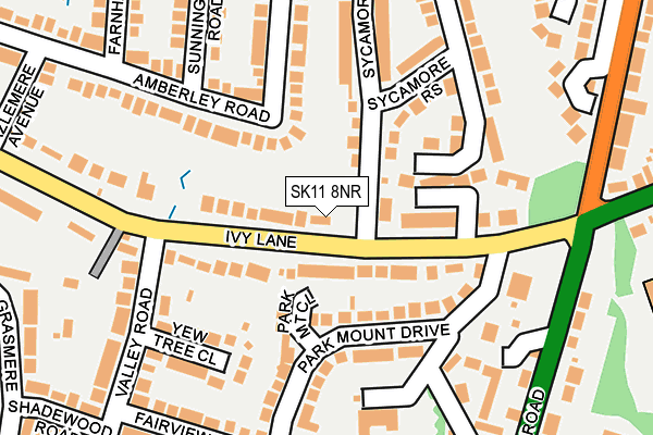 SK11 8NR map - OS OpenMap – Local (Ordnance Survey)