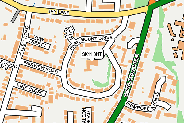 SK11 8NT map - OS OpenMap – Local (Ordnance Survey)