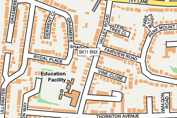 SK11 8NX map - OS OpenMap – Local (Ordnance Survey)