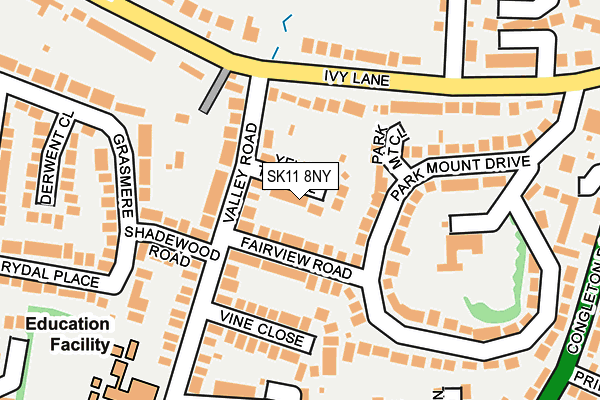 SK11 8NY map - OS OpenMap – Local (Ordnance Survey)