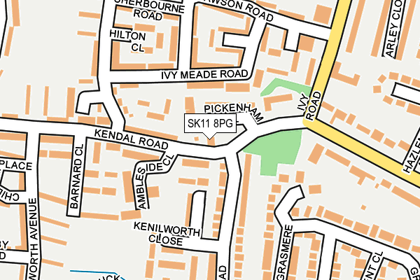 SK11 8PG map - OS OpenMap – Local (Ordnance Survey)