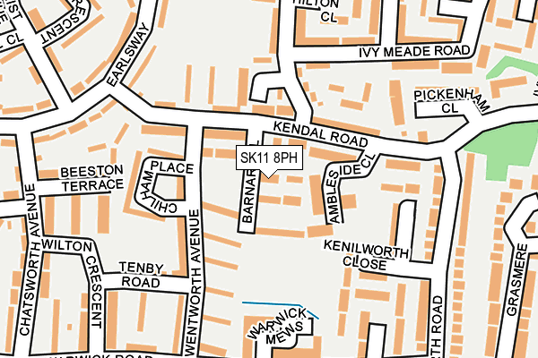SK11 8PH map - OS OpenMap – Local (Ordnance Survey)