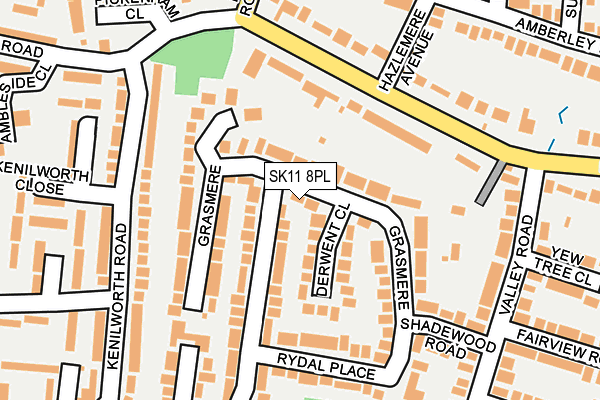 SK11 8PL map - OS OpenMap – Local (Ordnance Survey)