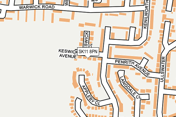 SK11 8PN map - OS OpenMap – Local (Ordnance Survey)