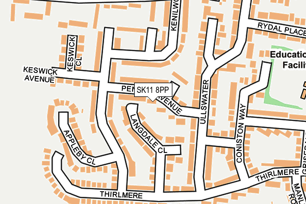 SK11 8PP map - OS OpenMap – Local (Ordnance Survey)