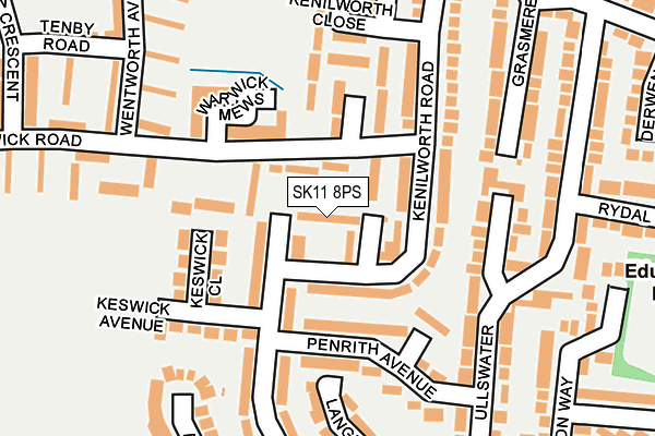 SK11 8PS map - OS OpenMap – Local (Ordnance Survey)