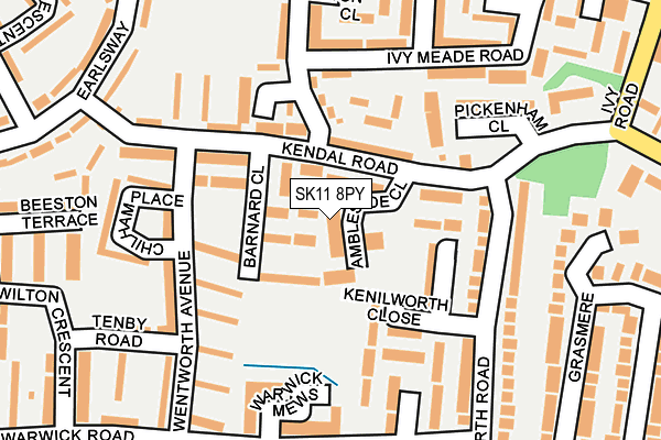 SK11 8PY map - OS OpenMap – Local (Ordnance Survey)