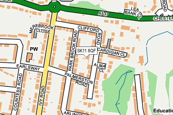SK11 8QF map - OS OpenMap – Local (Ordnance Survey)