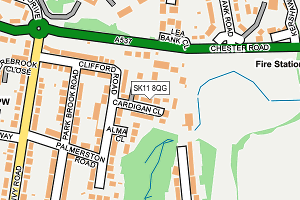 SK11 8QG map - OS OpenMap – Local (Ordnance Survey)