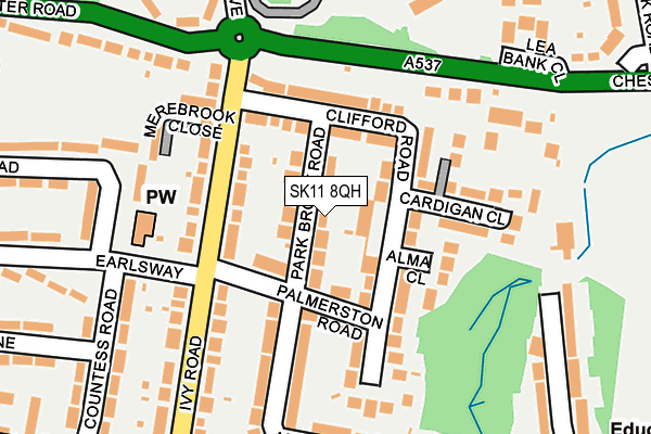 SK11 8QH map - OS OpenMap – Local (Ordnance Survey)