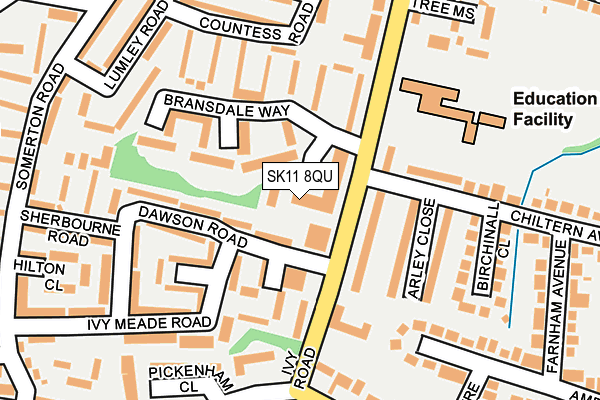 SK11 8QU map - OS OpenMap – Local (Ordnance Survey)