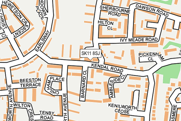 SK11 8SJ map - OS OpenMap – Local (Ordnance Survey)