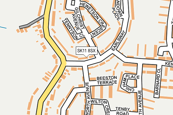 SK11 8SX map - OS OpenMap – Local (Ordnance Survey)