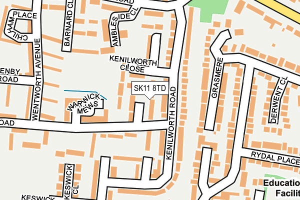 SK11 8TD map - OS OpenMap – Local (Ordnance Survey)