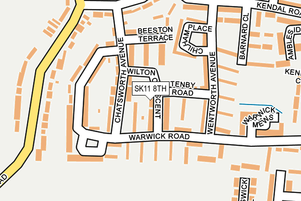 SK11 8TH map - OS OpenMap – Local (Ordnance Survey)
