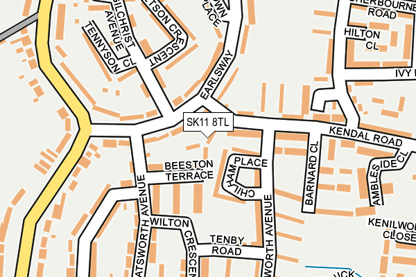 SK11 8TL map - OS OpenMap – Local (Ordnance Survey)