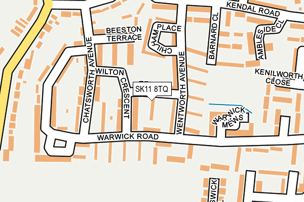 SK11 8TQ map - OS OpenMap – Local (Ordnance Survey)