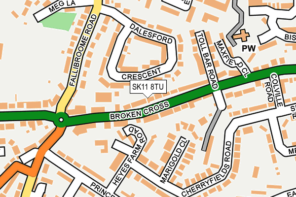 SK11 8TU map - OS OpenMap – Local (Ordnance Survey)