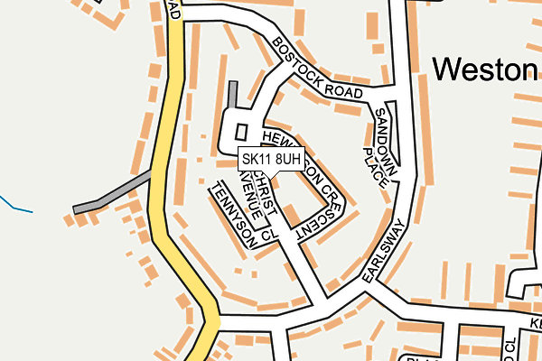 SK11 8UH map - OS OpenMap – Local (Ordnance Survey)