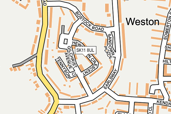 SK11 8UL map - OS OpenMap – Local (Ordnance Survey)