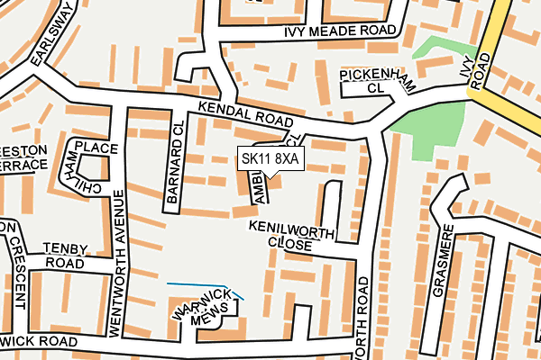 SK11 8XA map - OS OpenMap – Local (Ordnance Survey)