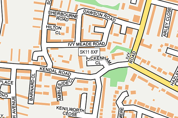 SK11 8XF map - OS OpenMap – Local (Ordnance Survey)