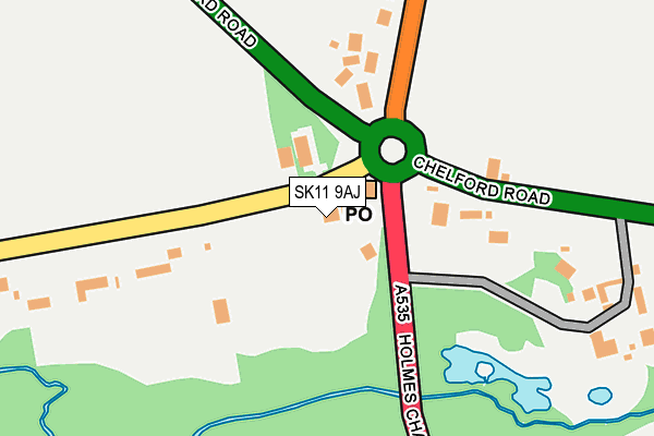 SK11 9AJ map - OS OpenMap – Local (Ordnance Survey)