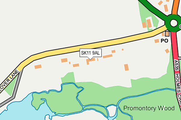 SK11 9AL map - OS OpenMap – Local (Ordnance Survey)