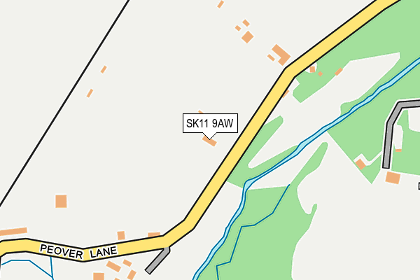 SK11 9AW map - OS OpenMap – Local (Ordnance Survey)