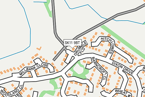 SK11 9BT map - OS OpenMap – Local (Ordnance Survey)