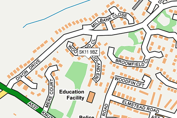 SK11 9BZ map - OS OpenMap – Local (Ordnance Survey)