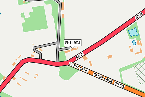 SK11 9DJ map - OS OpenMap – Local (Ordnance Survey)
