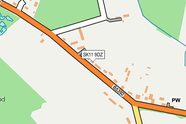 SK11 9DZ map - OS OpenMap – Local (Ordnance Survey)